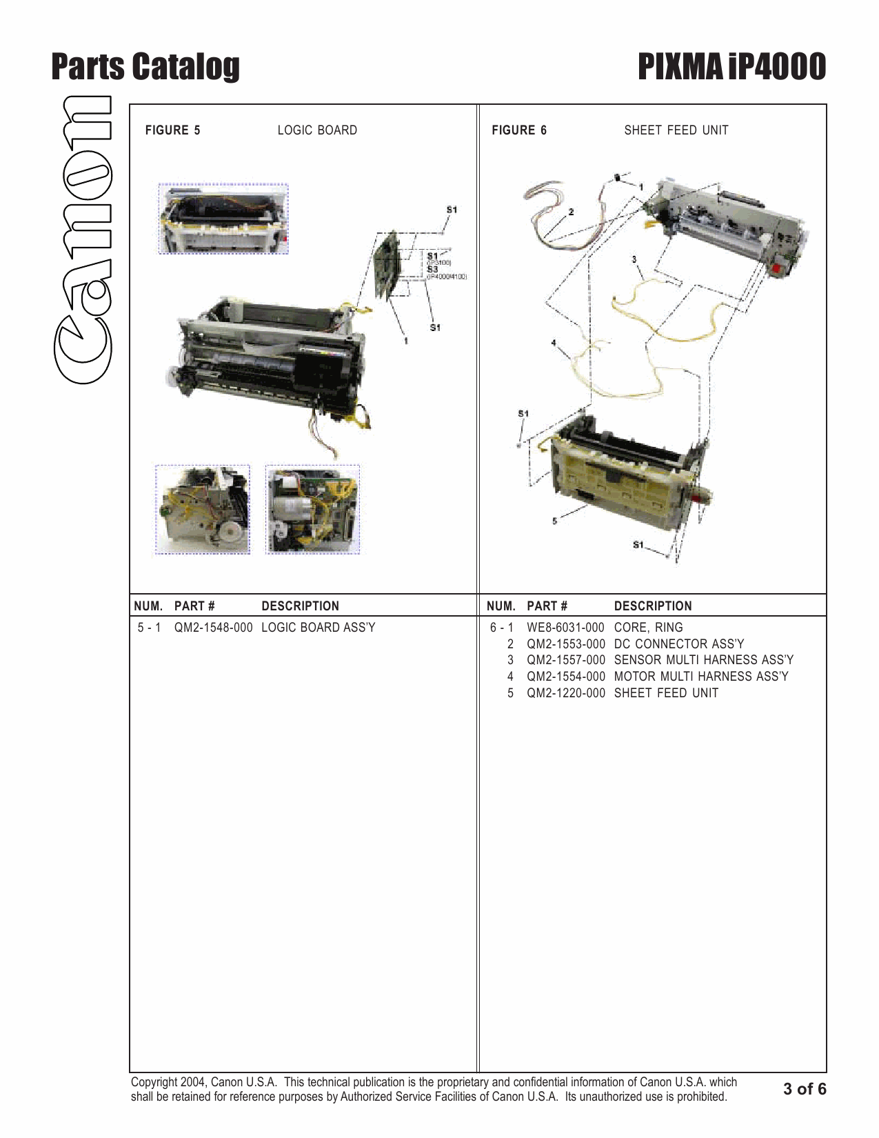 Canon PIXMA iP4000 Parts Catalog-4